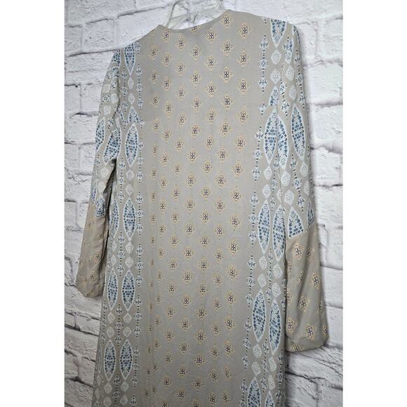 BCBGMAXAZRIA Kyndal high-low maxi dress tapestry long sleeve dress women's small - Picture 6 of 10